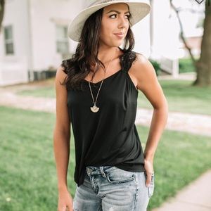 Willow & Root Eyelash Strap Tank Top